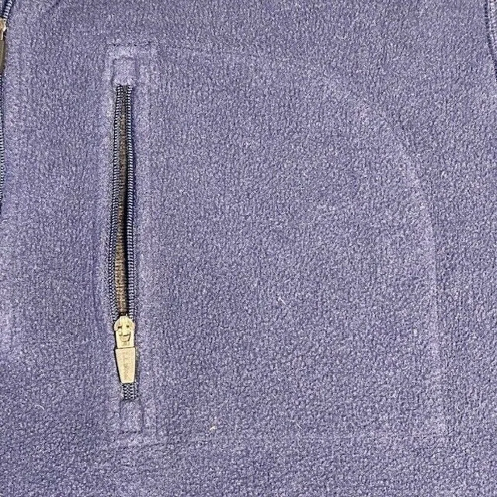 L.L. BEAN 100% Polyester LONG SLEEVE Pullover 1/4 Zip SWEATER Fleece Blue L TALL